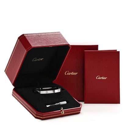 Cartier 18K White Gold LOVE Bracelet 17 8 of 8