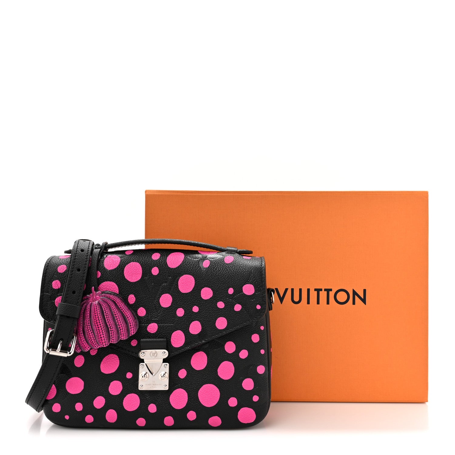 Louis Vuitton LV x YK Empreinte Monogram Giant Pochette Metis Black Fuchsia 11 of 11