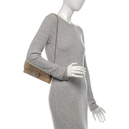 Chanel Lambskin Quilted Chain Clutch Flap Beige 2 of 7