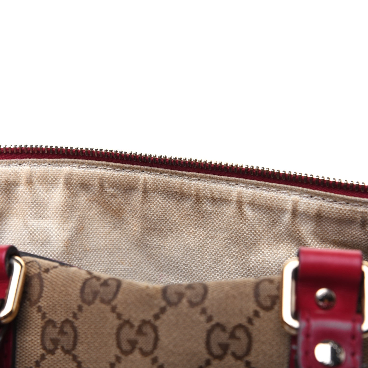 Gucci Monogram Medium Joy Boston Hibiscus Red 18 of 39