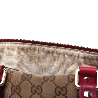 Gucci Monogram Medium Joy Boston Hibiscus Red 18 of 39