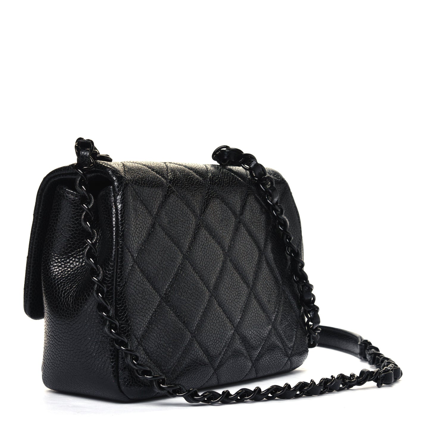 Caviar Quilted Incognito Mini Square Flap Black