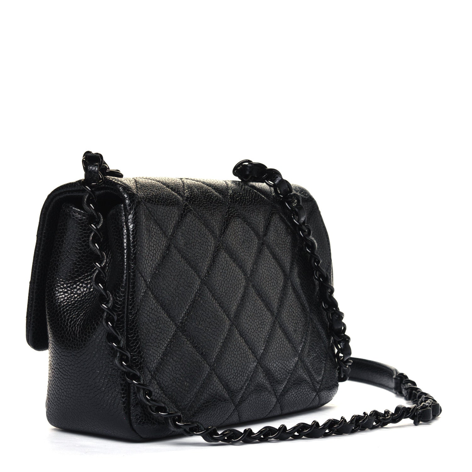 Chanel Caviar Quilted Incognito Mini Square Flap Black 2 of 5