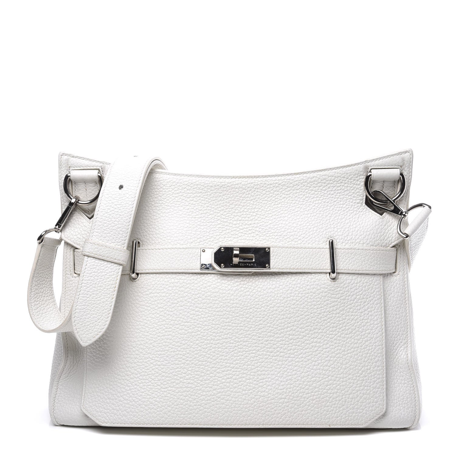 Hermes Taurillon Clemence Jypsiere 34 White 1 of 13