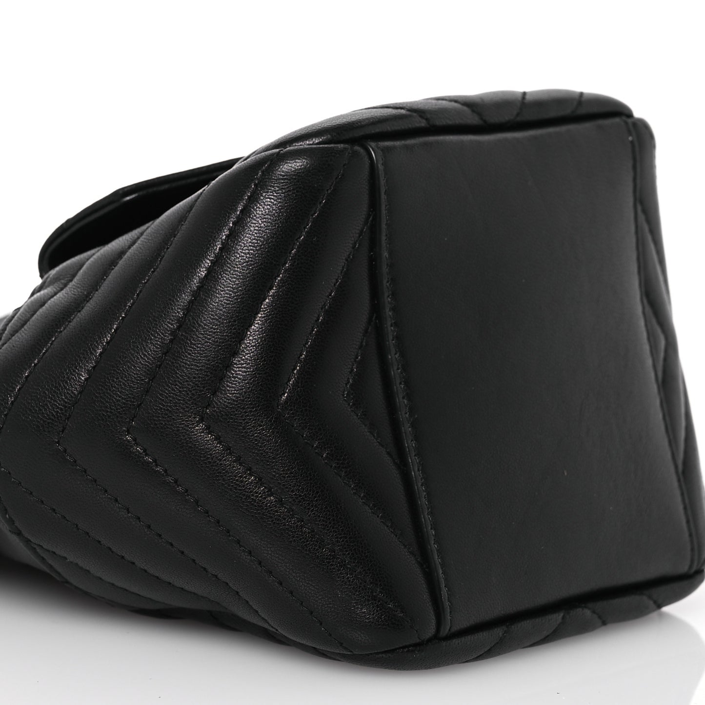 Lambskin Matelasse Monogram Joe Nano Bucket Bag Black