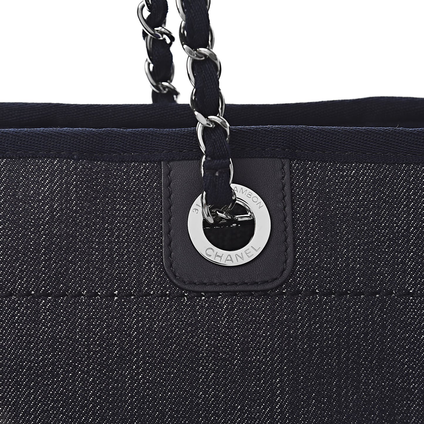 Denim Small Deauville Tote Dark Blue