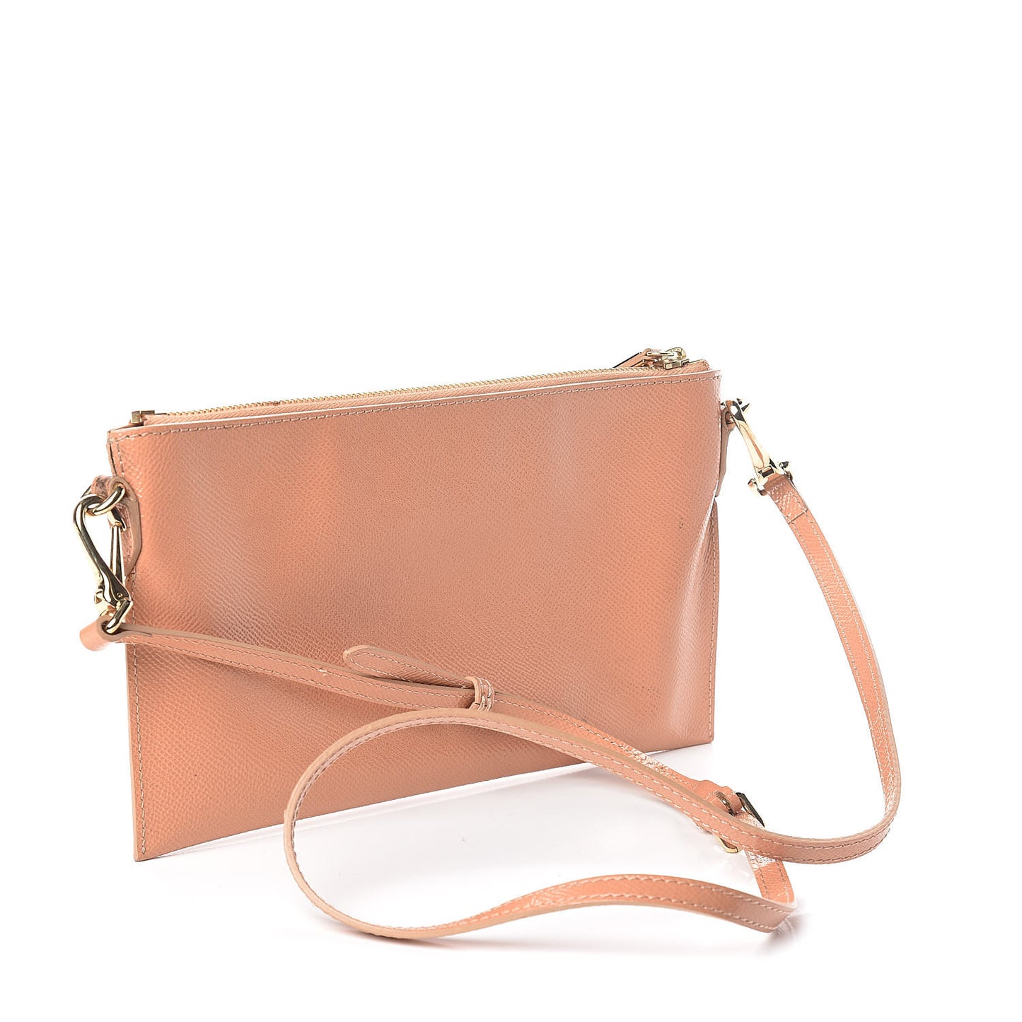 Patent Peyton Crossbody Clutch Bag Dusty Pink