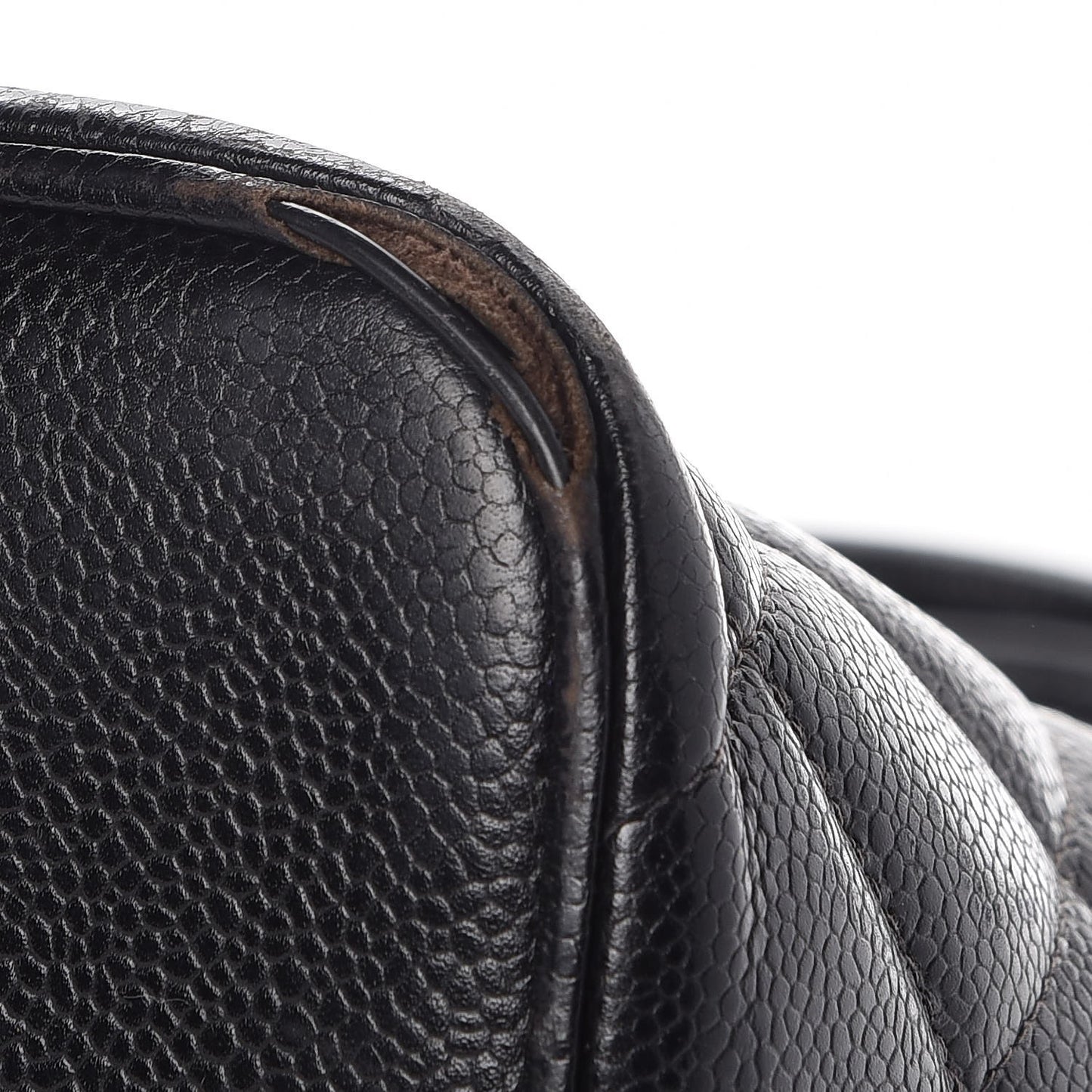 Caviar Quilted Medallion Tote Black