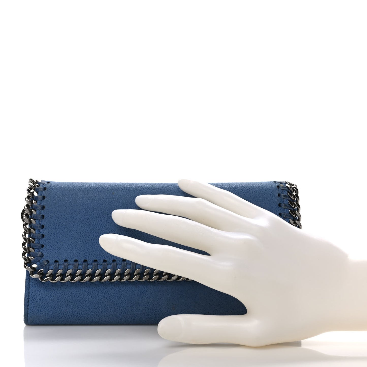 Shaggy Deer Falabella Flap Wallet Blue