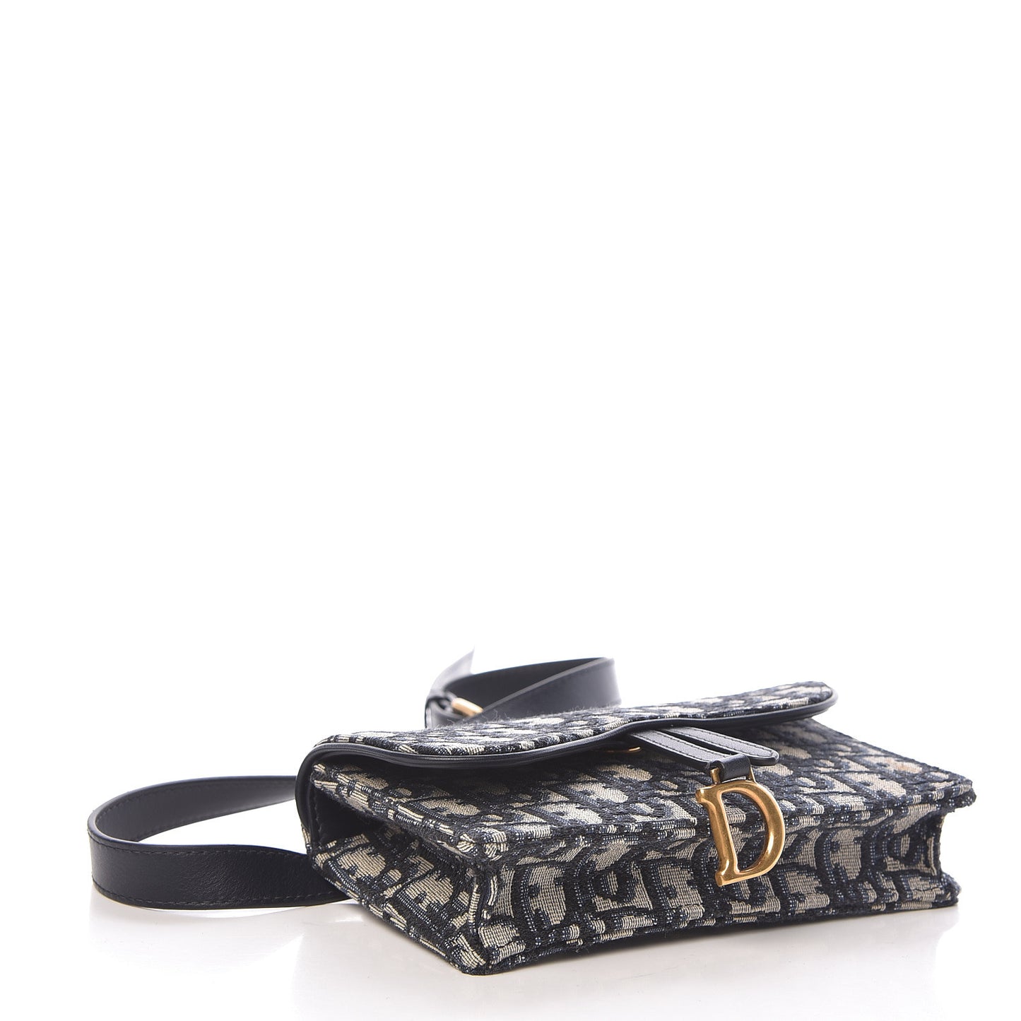 Oblique Saddle Belt Bag Blue