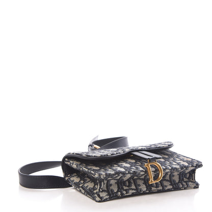 Christian Dior Oblique Saddle Belt Bag Blue 4 of 12