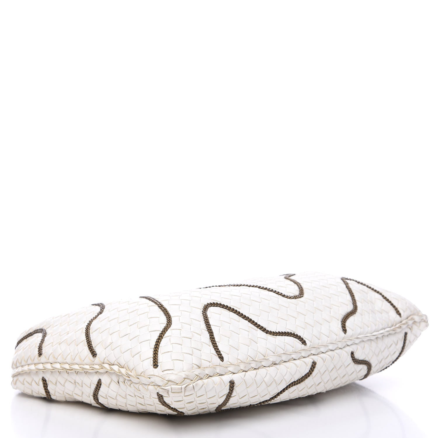Bottega Veneta Nappa Intrecciato Medium Veneta Chain Hobo White 3 of 14