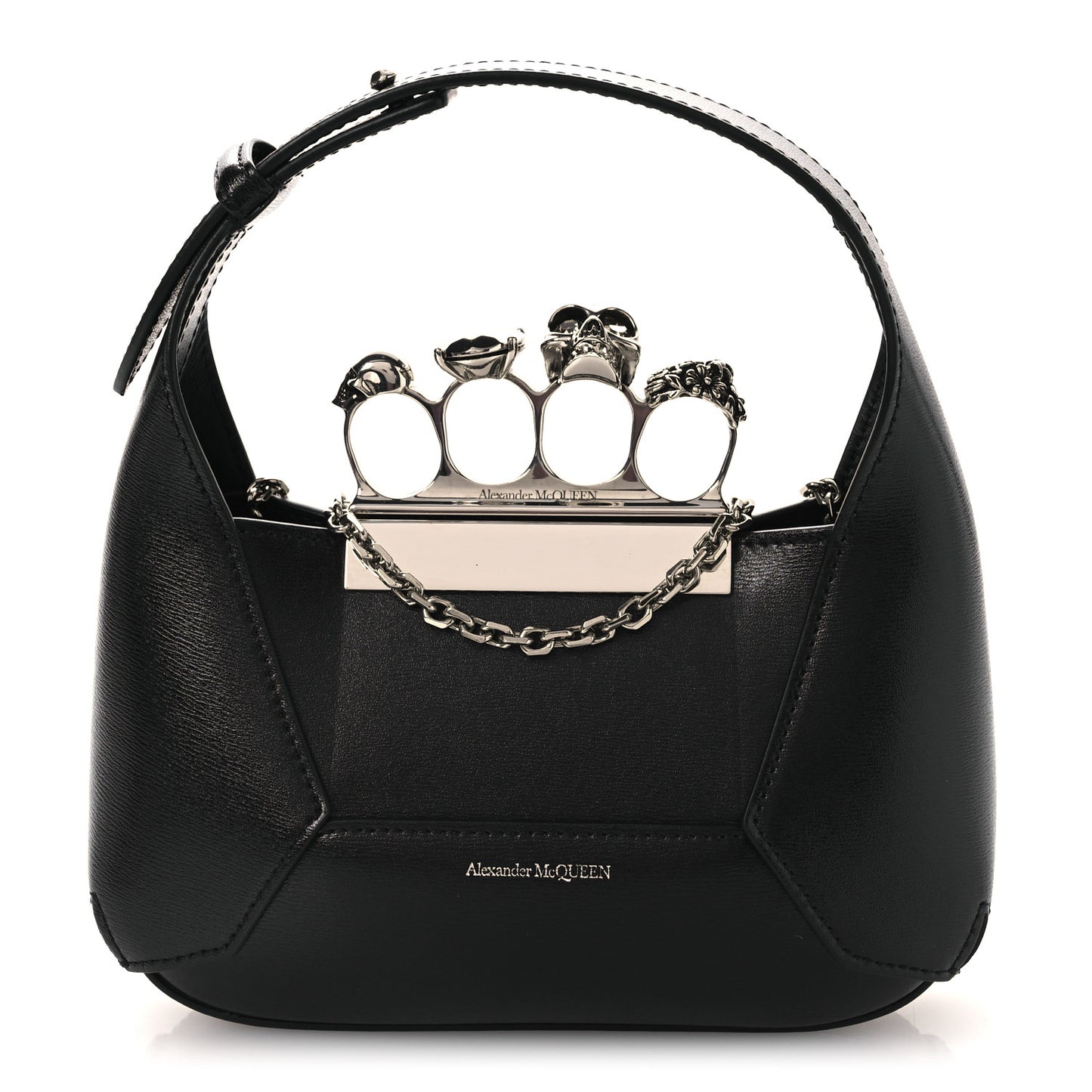Calfskin Mini The Jeweled Hobo Black