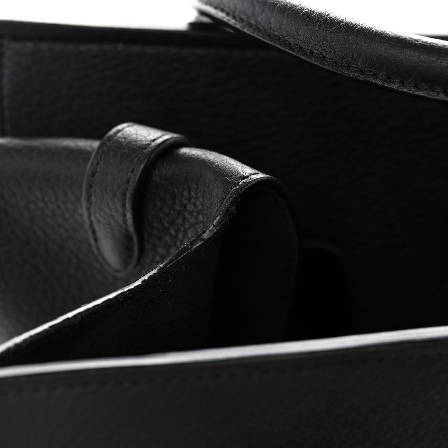 Celine Crisped Calfskin Mini Tie Knot Tote Black 13 of 13