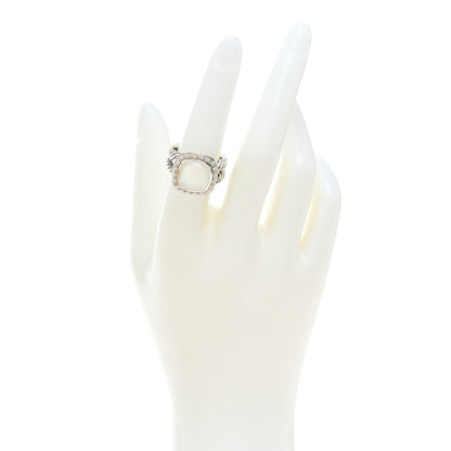 David Yurman Sterling Silver Diamond Mother of Pearl 11mm Albion Ring 54 6.75 2 of 4