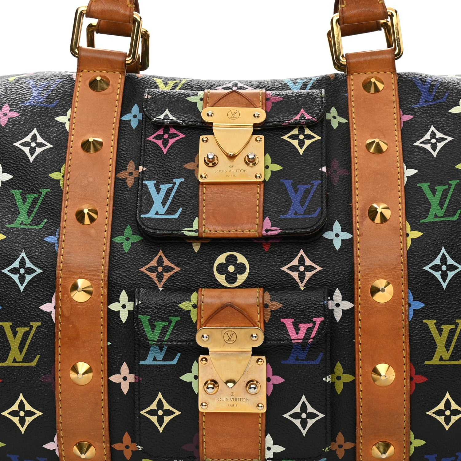 Louis Vuitton Monogram Multicolor Keepall 45 Black 14 of 44