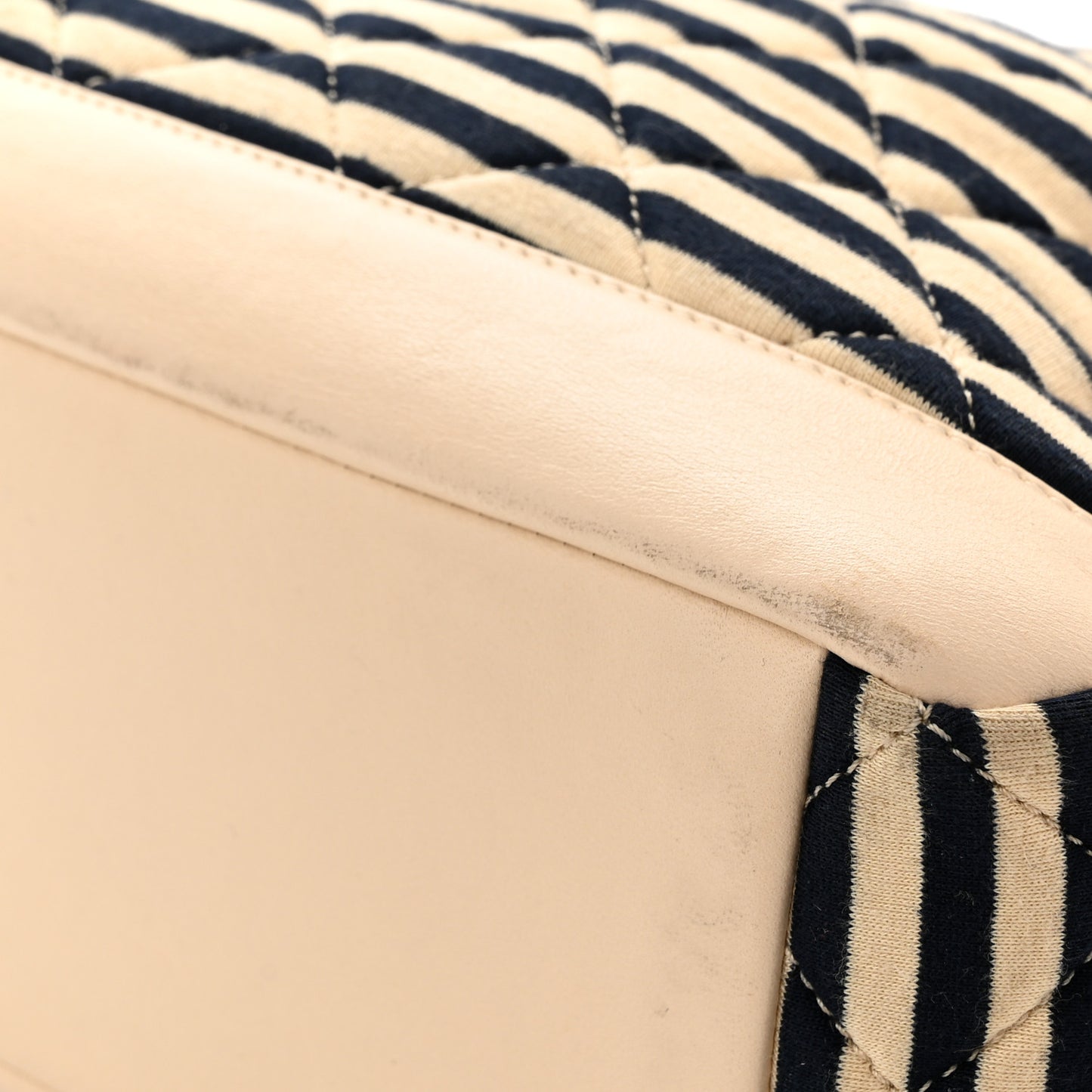 Jersey Quilted Coco Sailor Camera Case Beige Navy