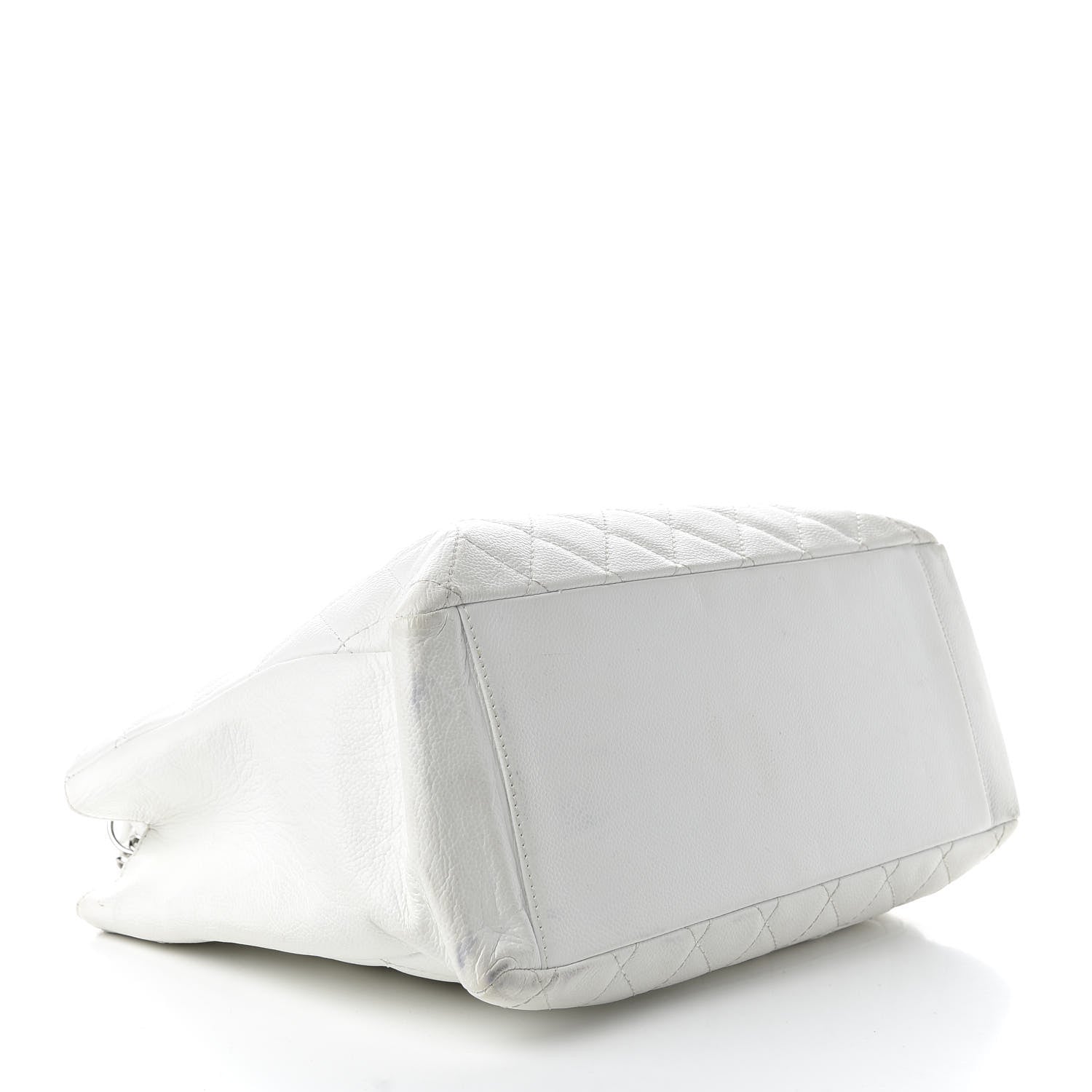 Chanel Caviar Quilted Grand Shopping Tote GST White 4 of 13
