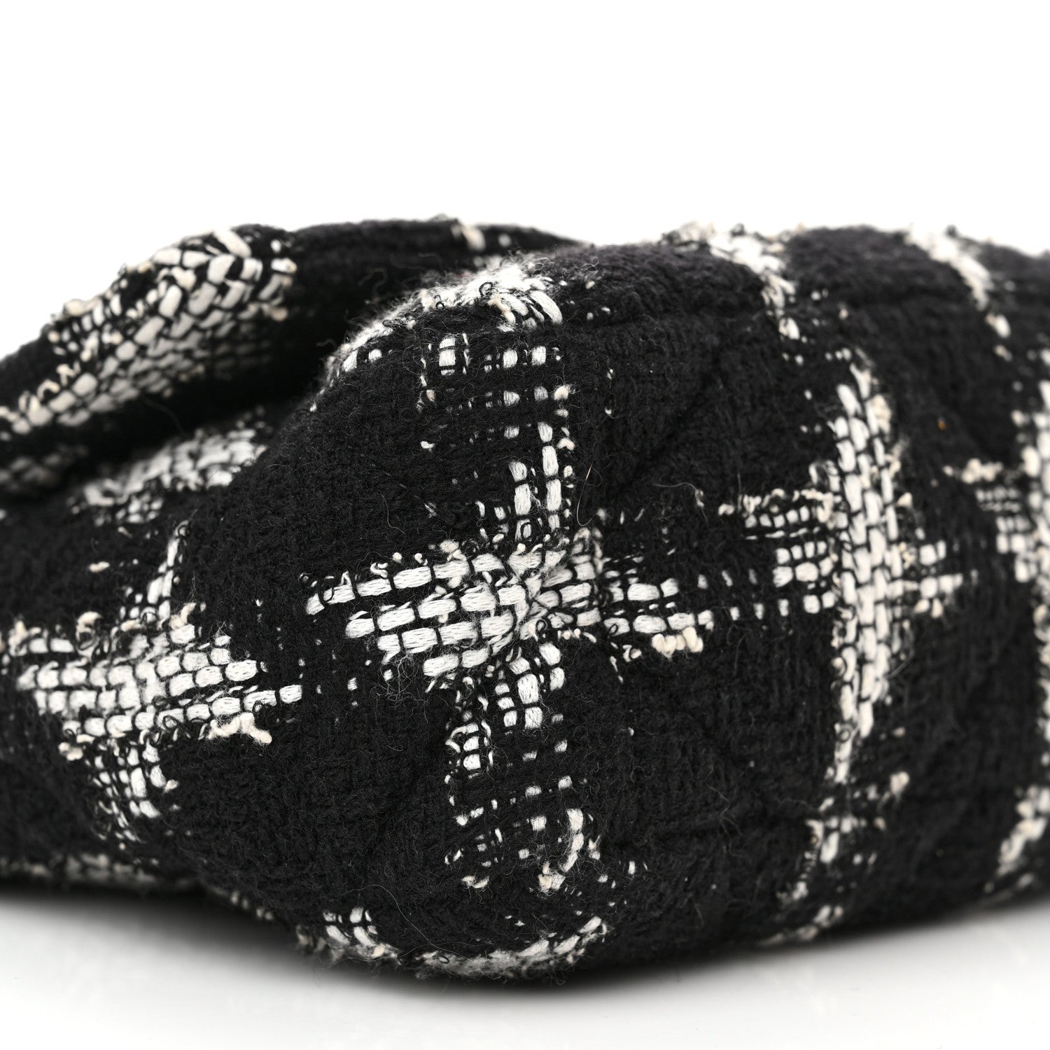 Chanel Tweed Quilted Medium Chanel 19 Flap Black White 9 of 10