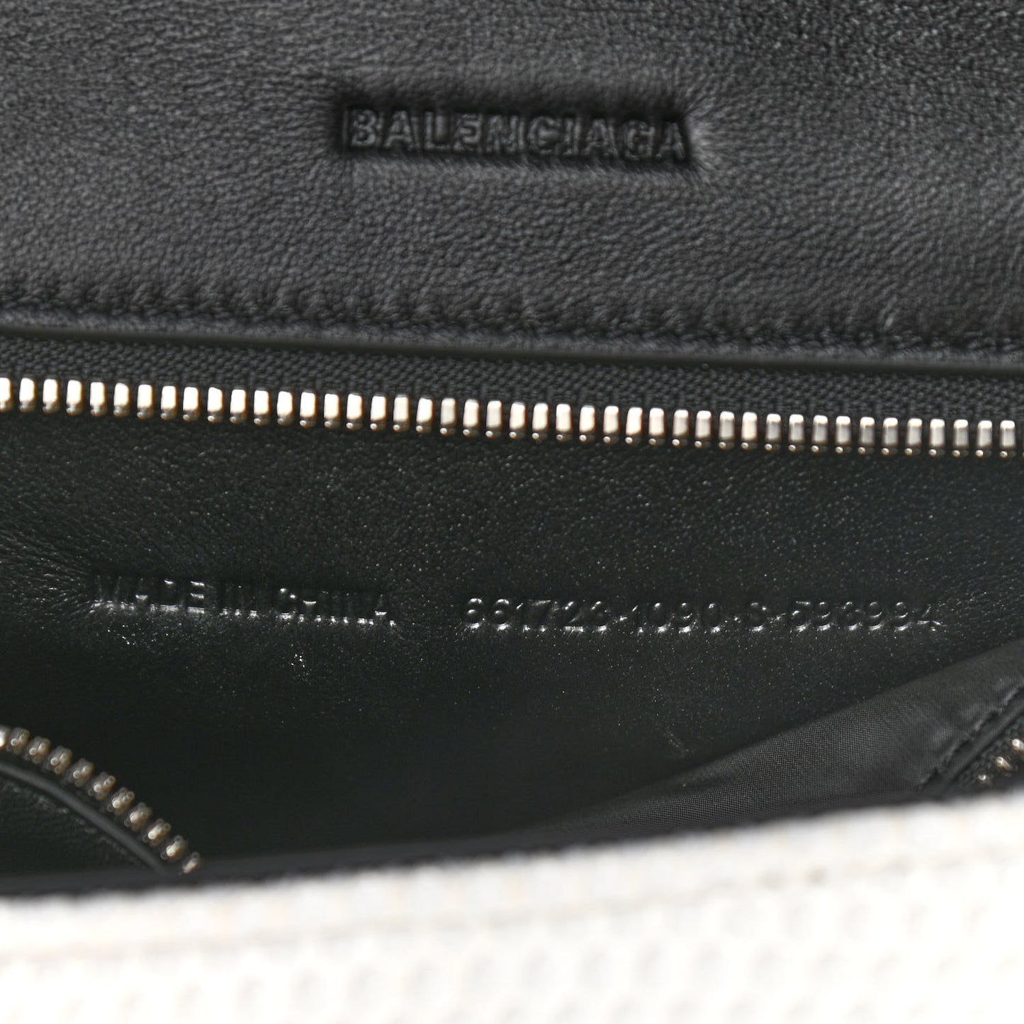 Faux Calfskin Fabric Small Sneakerhead Top Handle Bag Black White