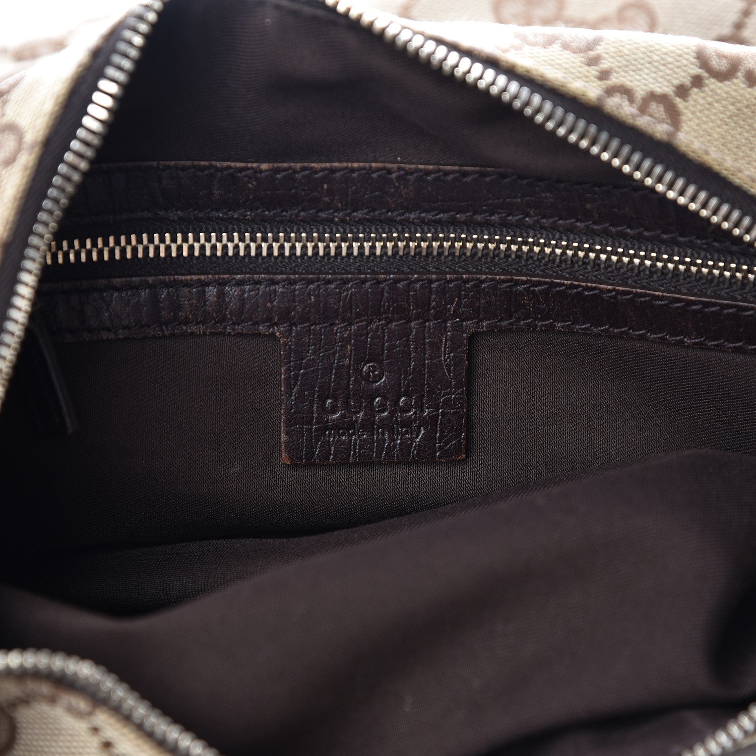 Gucci Monogram Medium Horsebit Chain Hobo Dark Brown 6 of 14