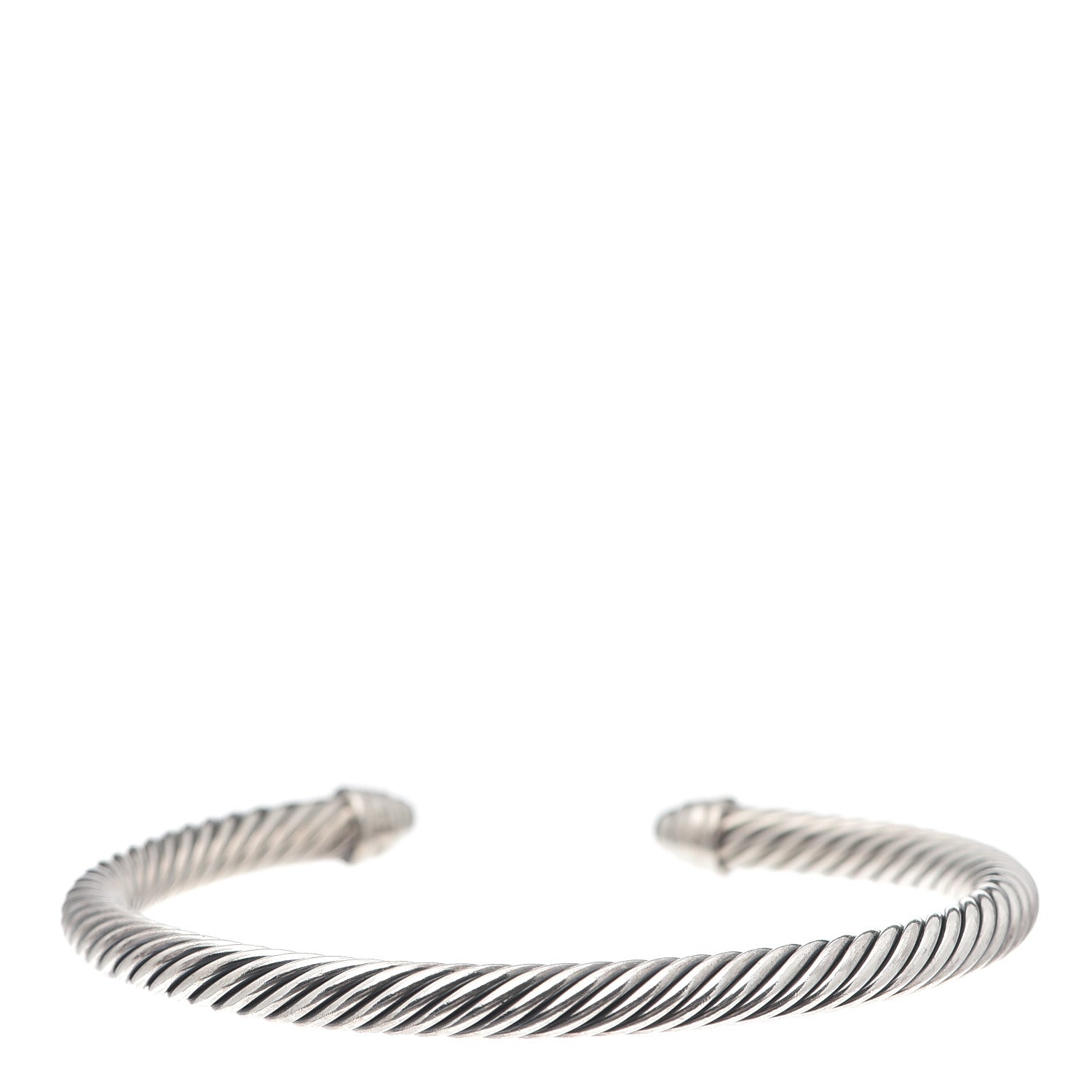 David Yurman Sterling Silver Diamond 5mm Cable Classics Bracelet 7 of 8