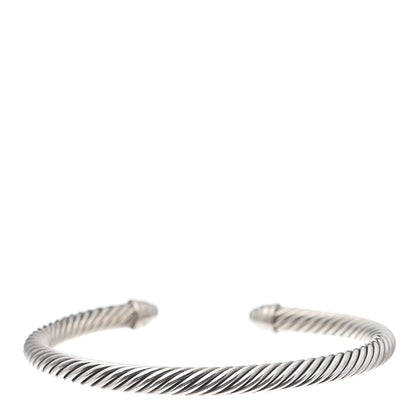 David Yurman Sterling Silver Diamond 5mm Cable Classics Bracelet 7 of 8