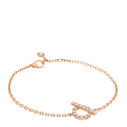 Hermes 18K Rose Gold Diamond Finesse Bracelet SH 1 of 4