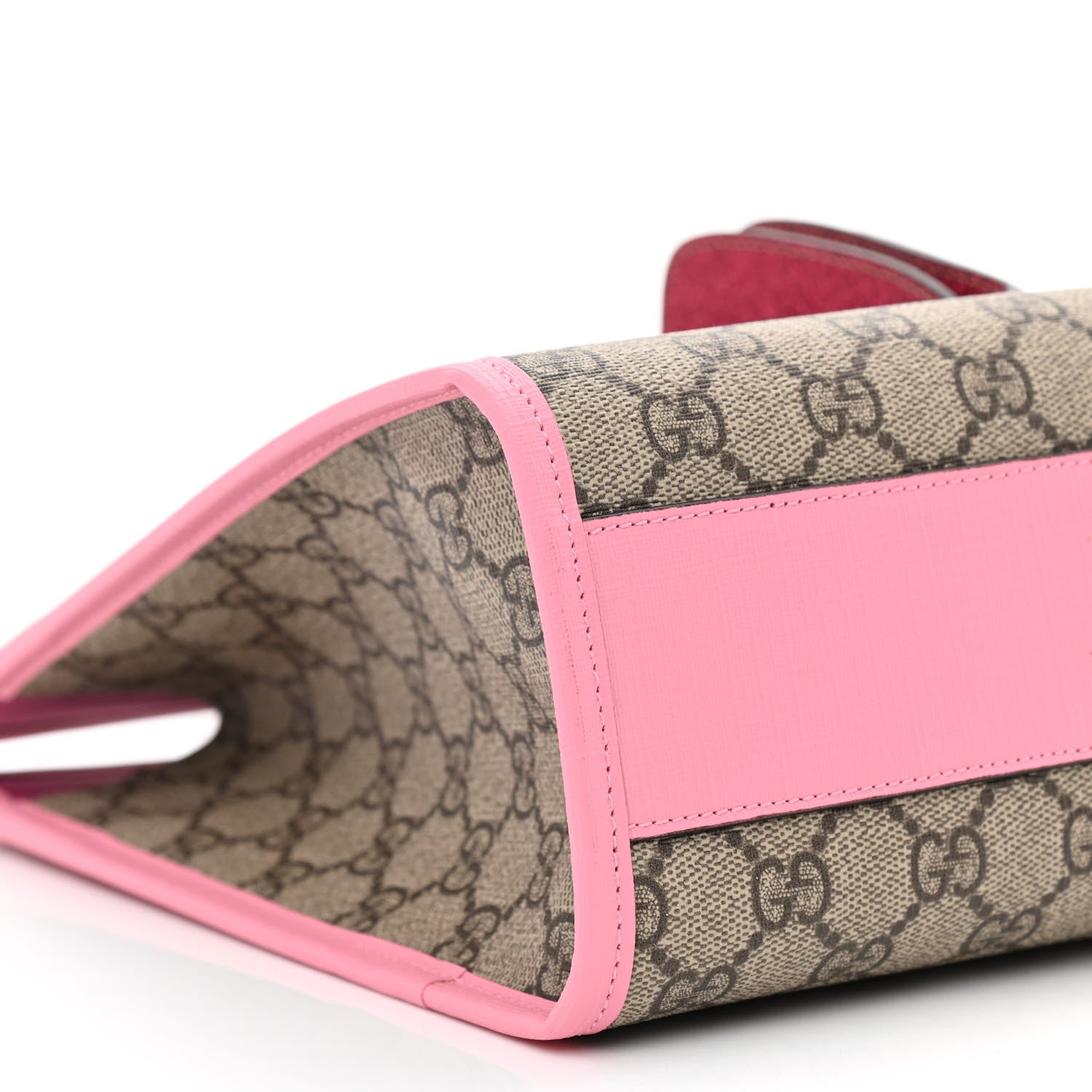 Gucci GG Supreme Monogram 3-D Strawberry Childrens Tote Beige Ebony Lotus Pink Fuxia Emerald 9 of 10