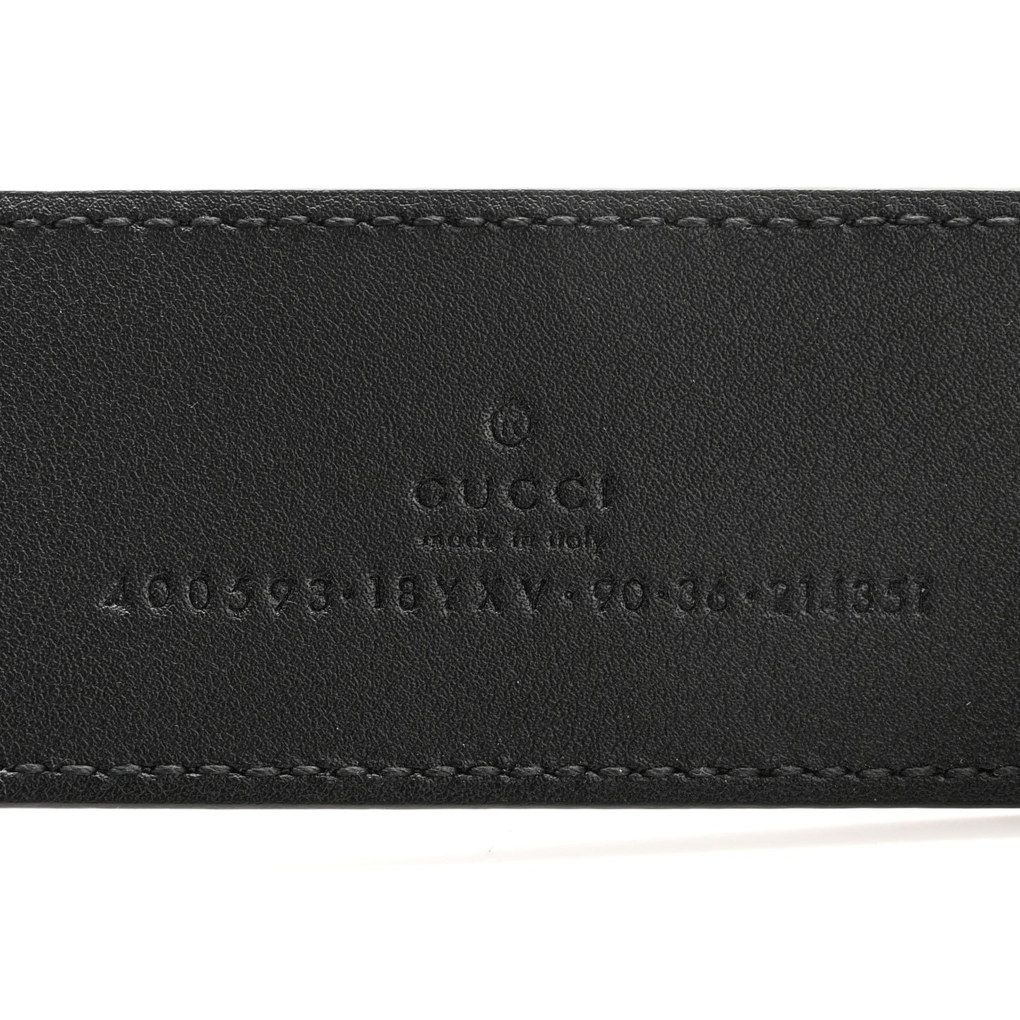Azalea Calfskin Enamel Monochrome Double G 40mm Belt 90 36 Black