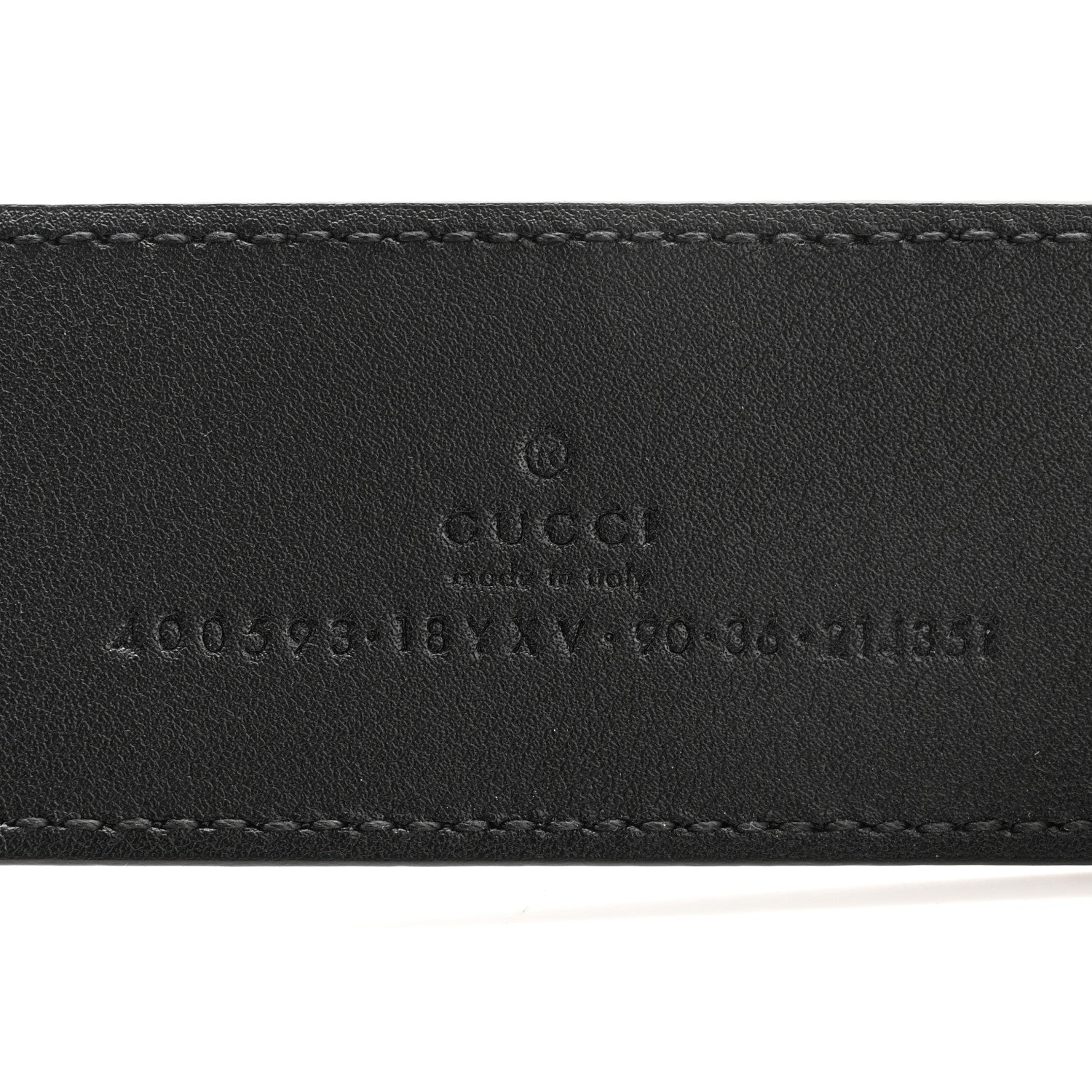 Gucci Azalea Calfskin Enamel Monochrome Double G 40mm Belt 90 36 Black 3 of 5