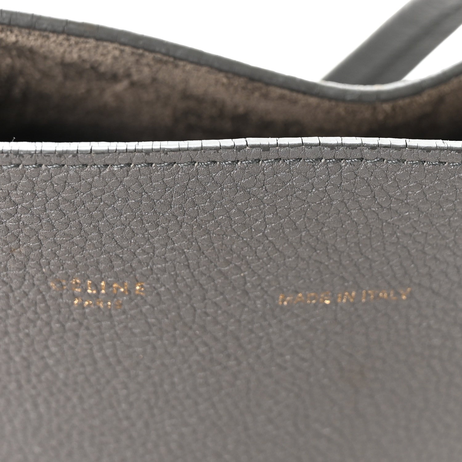 Celine Soft Grained Calfskin Medium Belt Cabas Phantom Grey 11 of 11