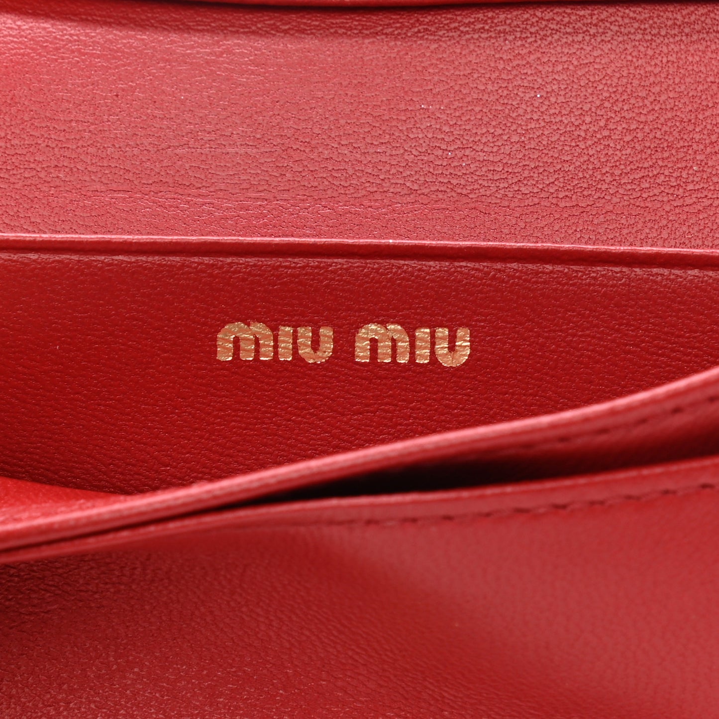 Nappa Matelasse Flap Card Holder Key Ring Fuoco