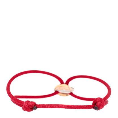 Cartier 18K Pink Yellow White Gold Trinity Cord Bracelet Red 2 of 4
