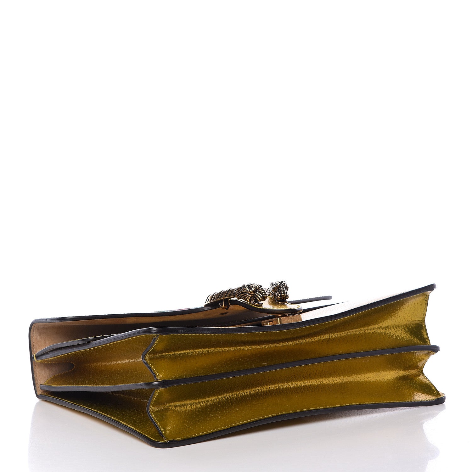 Gucci Metallic Calfskin Medium Dionysus Shoulder Bag Yellow 4 of 12