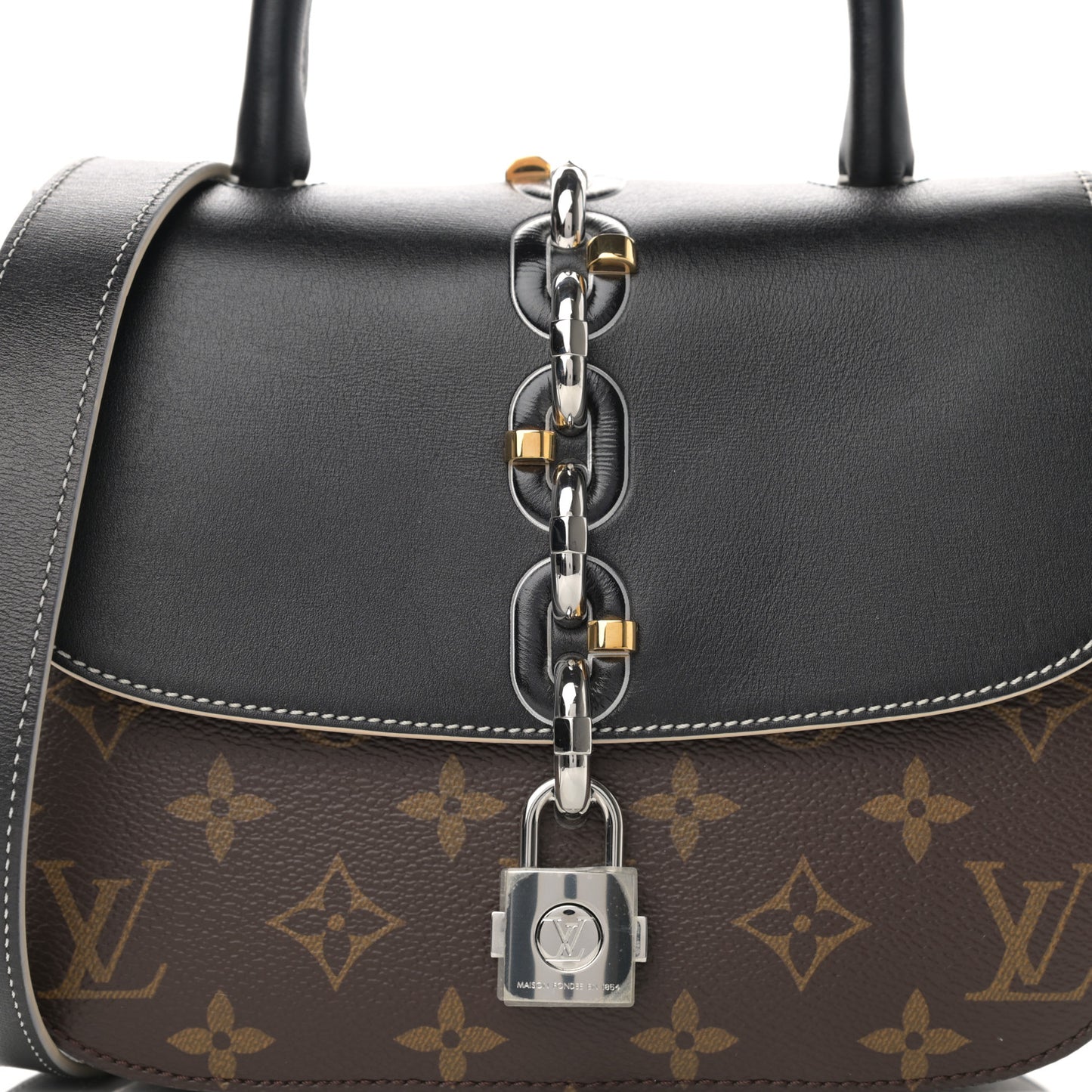 Calfskin Monogram Chain It Bag PM Black