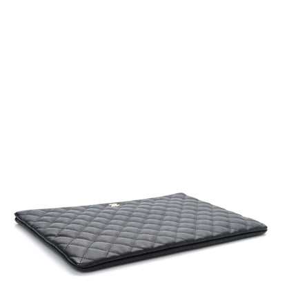 Chanel Caviar Quilted Large Cosmetic Case Black 4 of 7