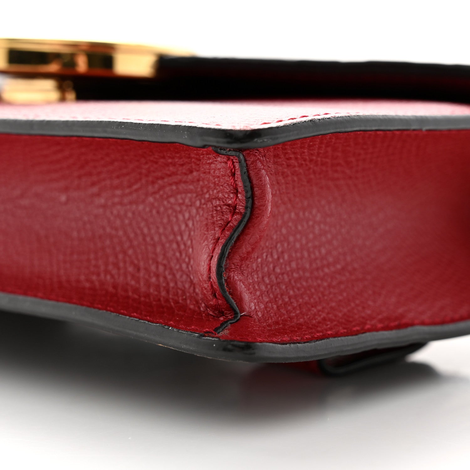 Fendi Vitello Cruise F is Fendi Bi-Color FF 1974 Embossed Envelope Belt Bag Maya Black Fragola 11 of 14