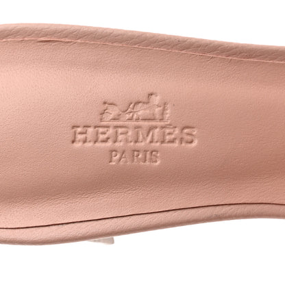 Hermes Epsom Oasis Sandals 37.5 Rose Aube 7 of 9
