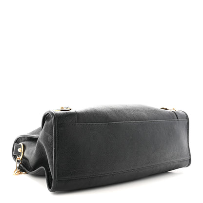 Balenciaga Chevre Gold Metallic Edge Hardware City Black 4 of 10