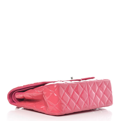 Chanel Patent Quilted Jumbo Double Flap Pink 4 of 11