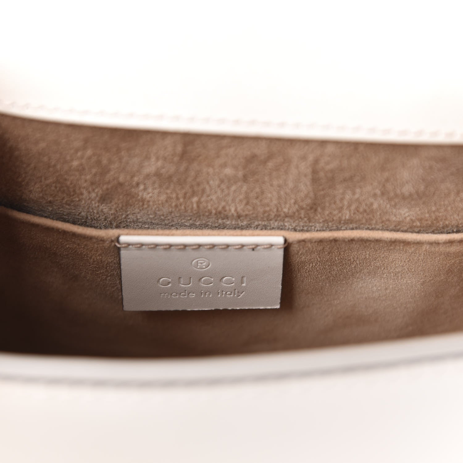 Gucci Calfskin Mini Sylvie Chain Shoulder Bag White 8 of 10