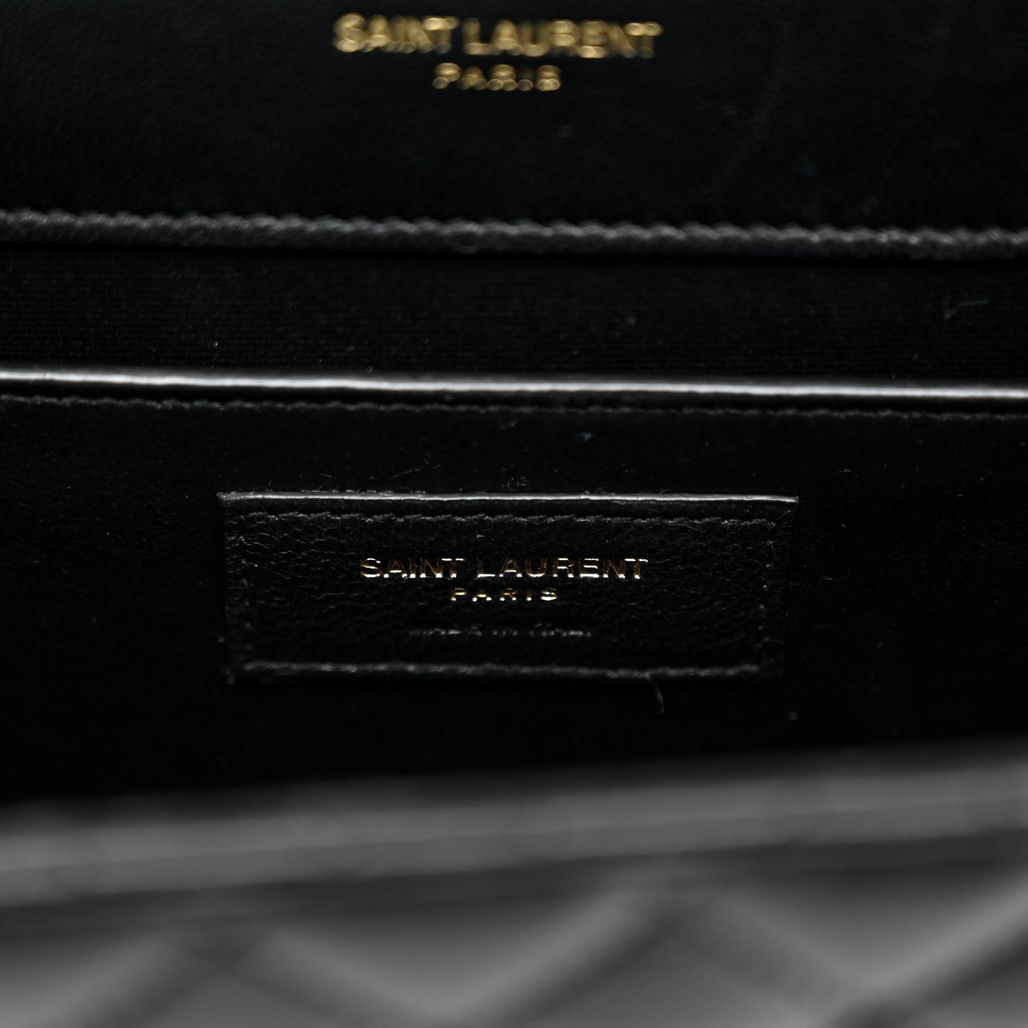 Lambskin Mixed Matelasse Triquilt Medium Monogram Satchel Black