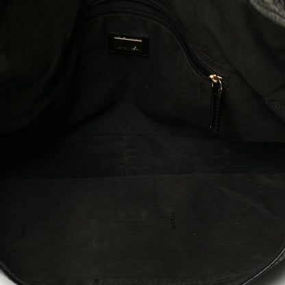 Fendi Vitello Naplak Large Convertible Baguette Black 5 of 8