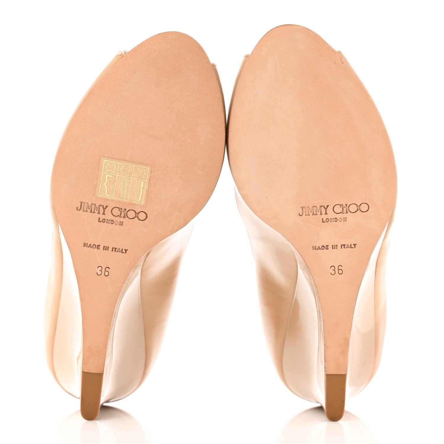 Jimmy Choo Kid Peep Toe Wedge Pumps 36 Nude 5 of 7