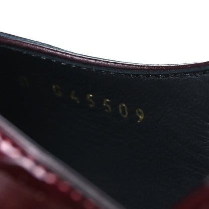 Chanel Crocodile Embossed Patent CC Cap Toe CC Slingback Pumps 38 Dark Burgundy 10 of 11