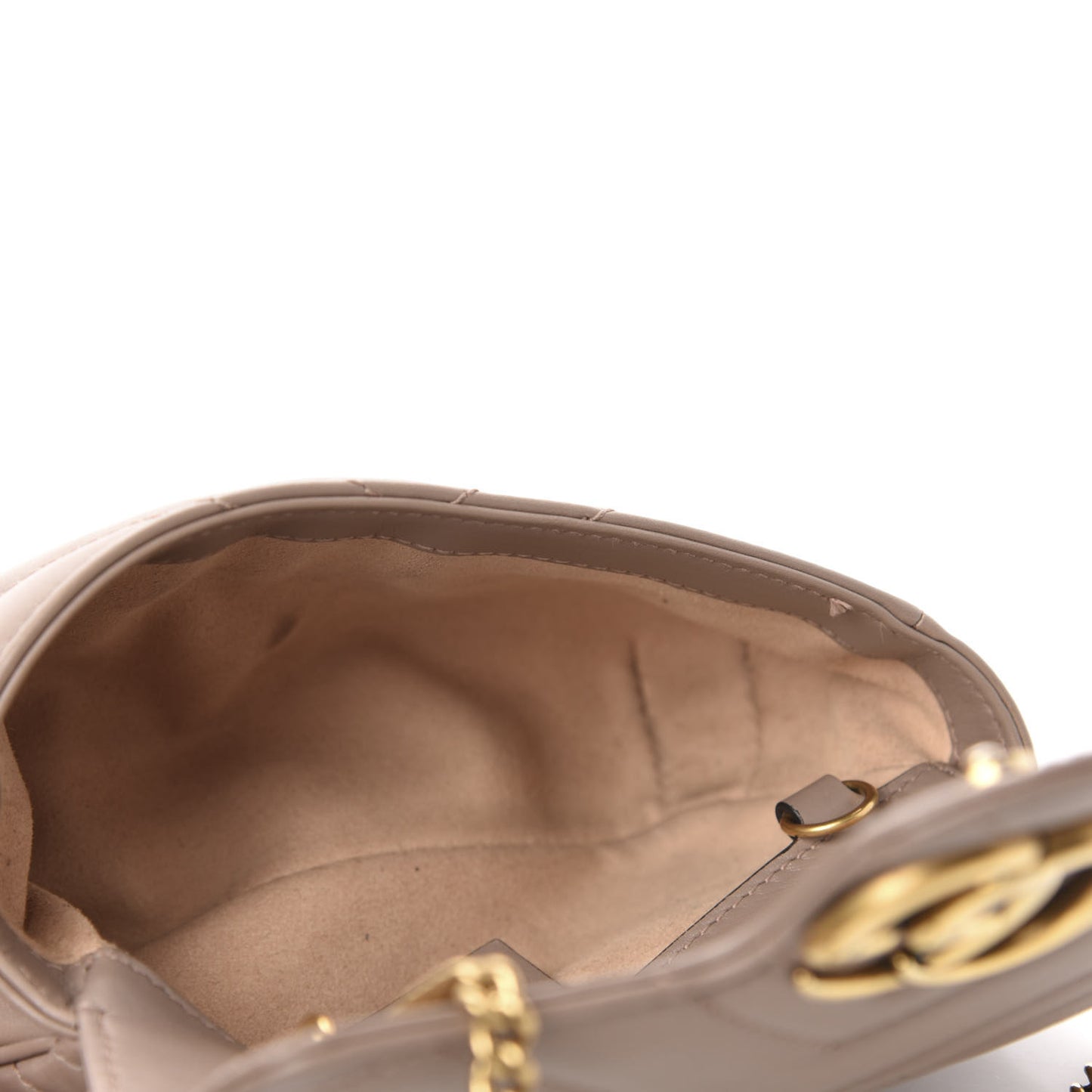 Calfskin Matelasse Super Mini GG Marmont Shoulder Bag Porcelain Rose