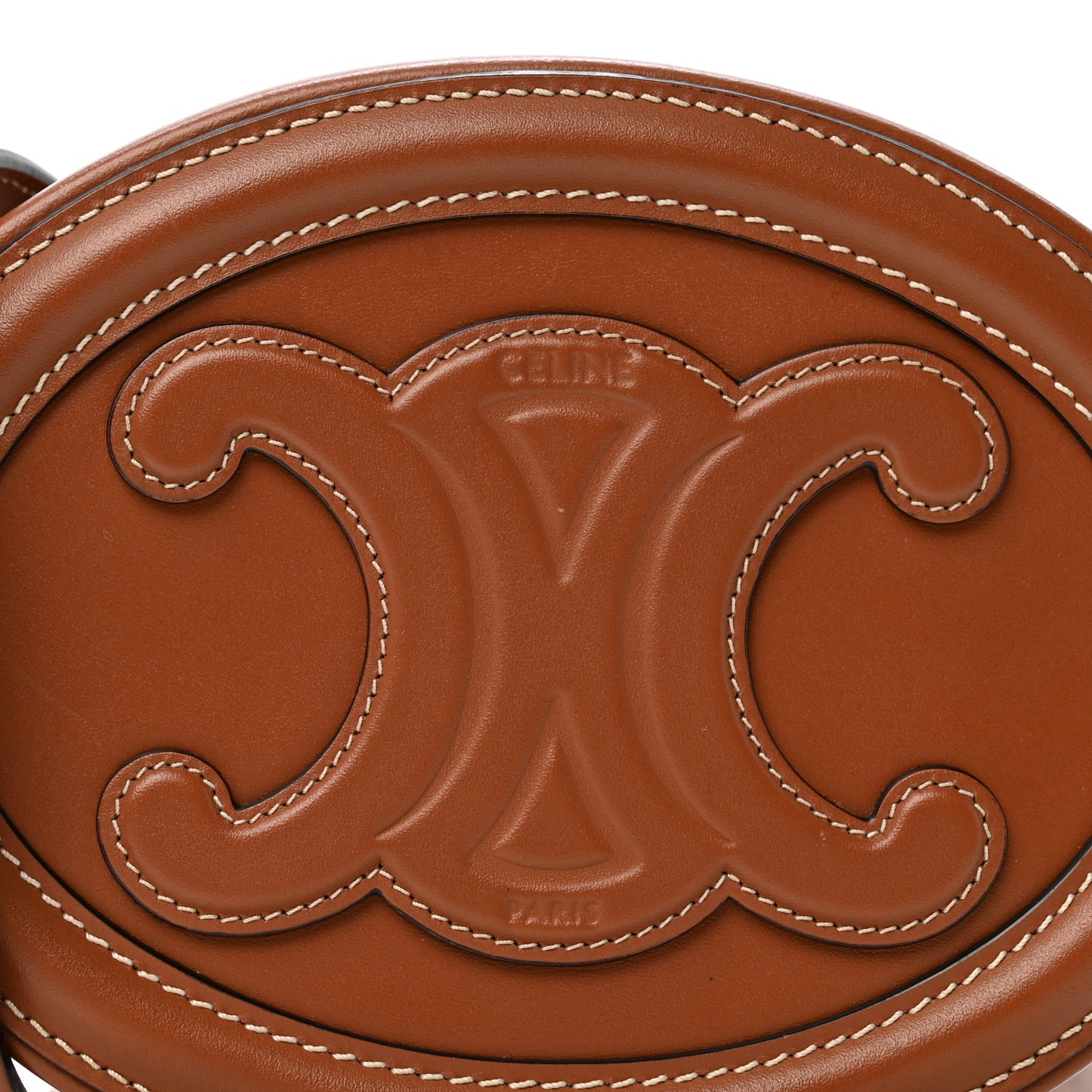 Smooth Calfskin Cuir Triomphe Oval Bag Tan