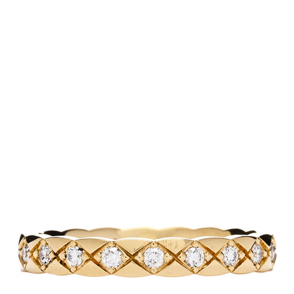 Chanel 18K Yellow Gold Diamond Mini Coco Crush Ring 56 7.5 2 of 4
