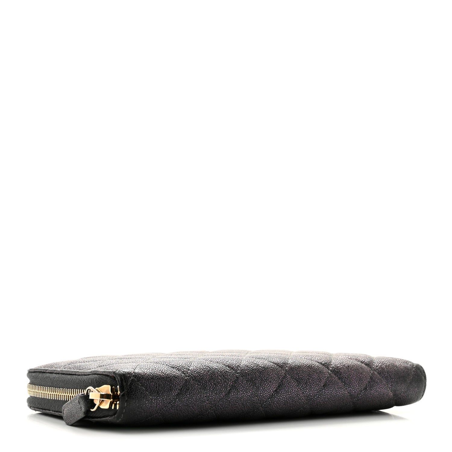 Chanel Iridescent Caviar Quilted Large Zip Around Organizer Wallet Black 4 of 12